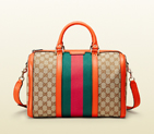 vintage web original GG canvas boston bag 247205 KH1QX 8968
